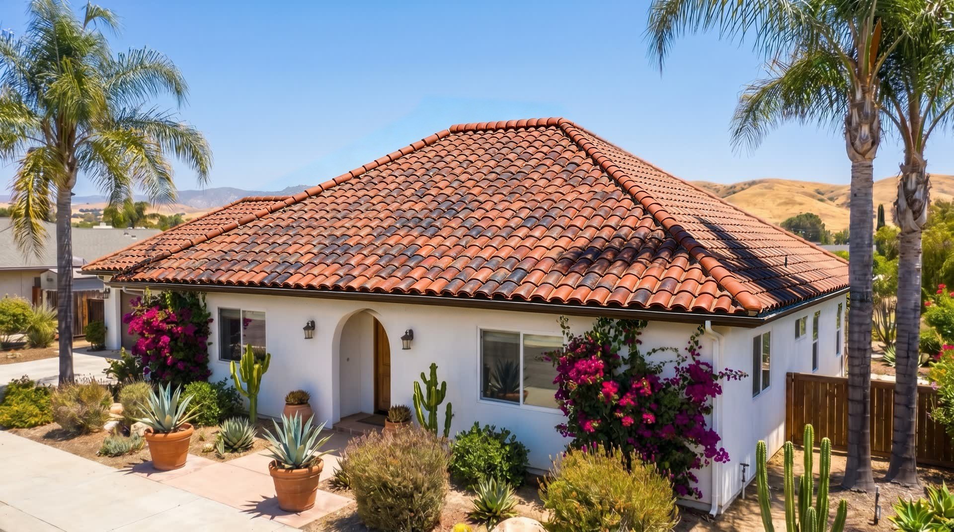 Clay and concrete tile roof