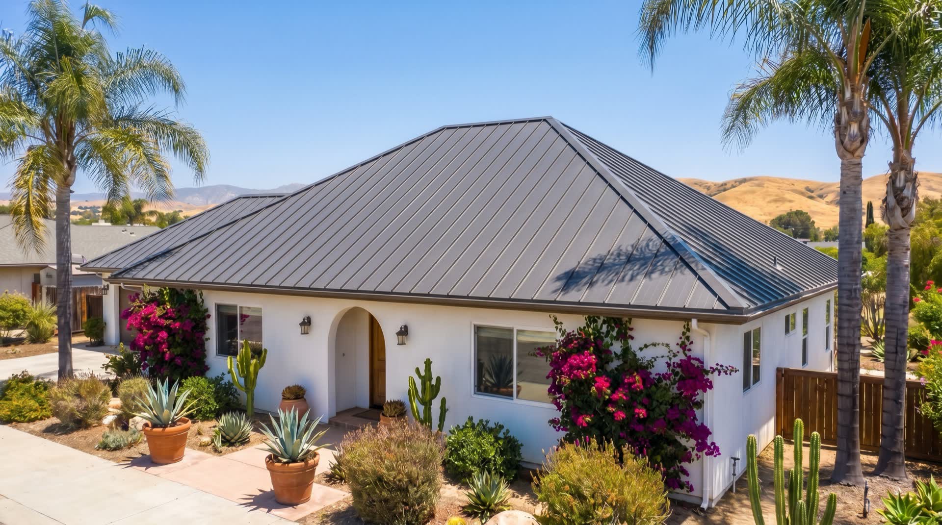 Standing-seam metal roof