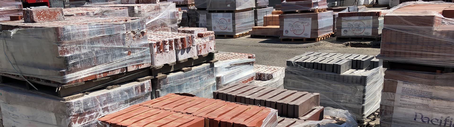 Brick, pavers and blocks at the yard